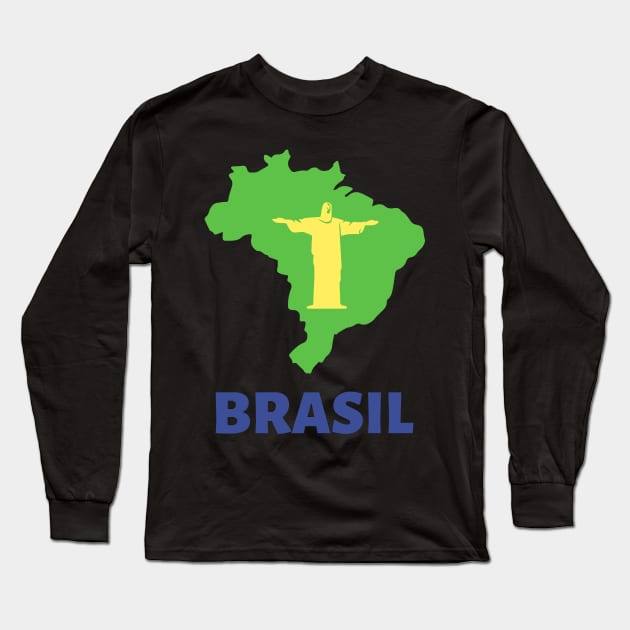 Brasil Long Sleeve T-Shirt by Designs by Eliane